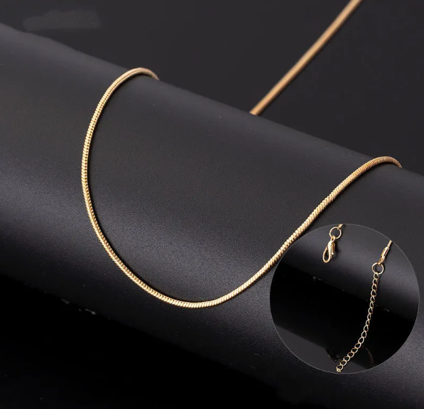 Picture of Stainless Steel Fashionable Snake Necklace for Women - Gold
