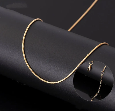 Picture of Stainless Steel Fashionable Snake Necklace for Women - Gold