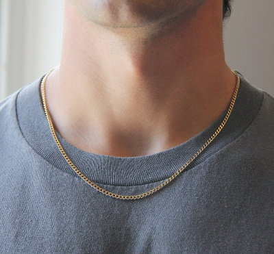 Picture of Classic LifeStyle Stylish Link Necklace for Men - Gold