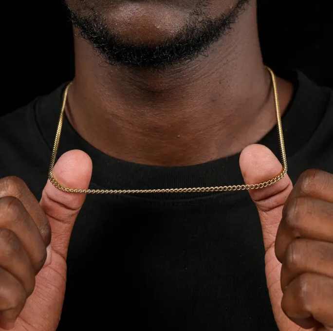 Picture of Classic LifeStyle Stylish Link Necklace for Men - Gold