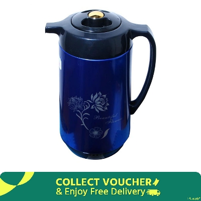 Picture of 1 liter metallic body vacuum push flask mixed color Multicolor