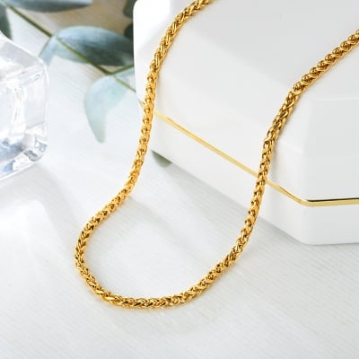 Picture of Tone Rolo Rofe Box Chain Stainless Steel Necklace For Men
