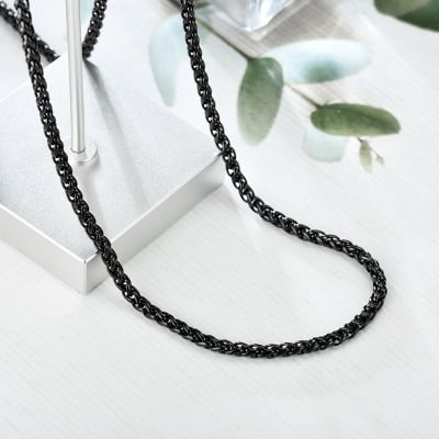 Picture of Stainless Steel Men Round Rofe Box Chain Necklace
