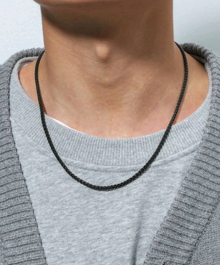 Picture of Stainless Steel Men Round Rofe Box Chain Necklace