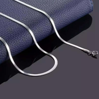 Picture of Men's Sterling Silver Flat Snake Chain Stylish Boy