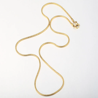 Picture of Stylish Men Stainless Steel Snake Neck Necklace - Gold