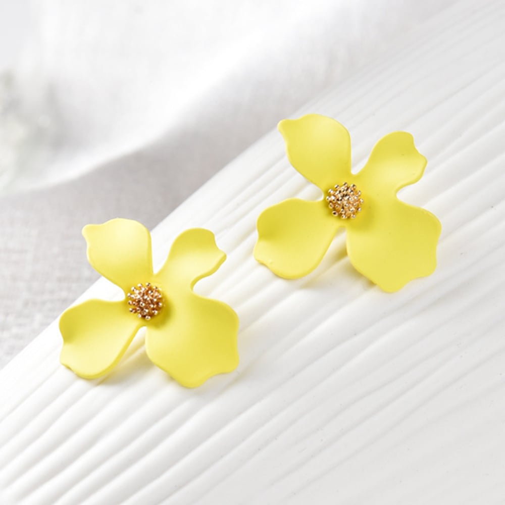 Picture of Fashion New Stainless Steel Hoop Earrings For Women Stackable- 1Pair - Yellow