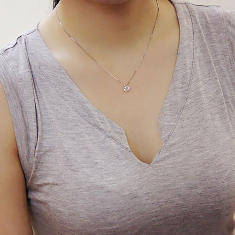 Picture of Simple Luxury Cut Zircon Necklace Minimalist Zircon Jewelry Necklace