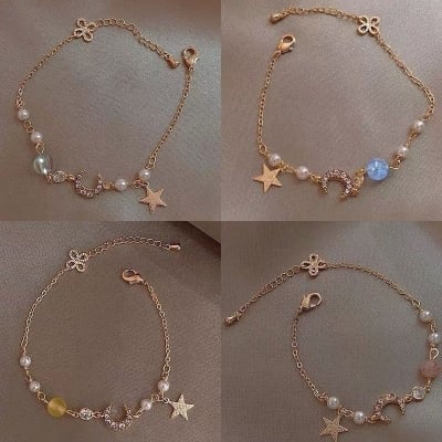Picture of Star & Moon Classic Chain Bracelet For Woman