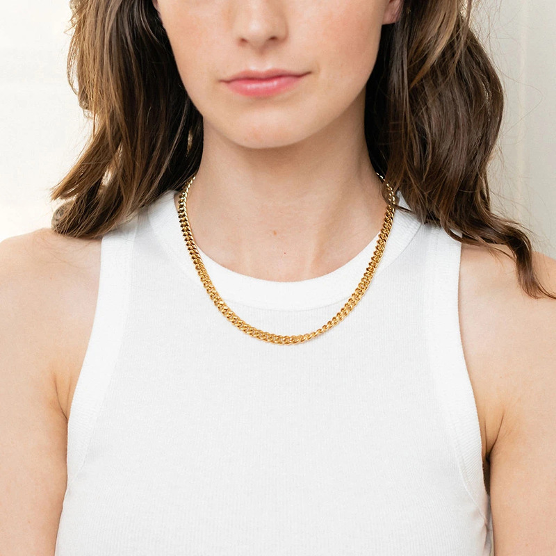 Picture of Fashionable Necklace Chain Necklace Link Punk For Women - Gold