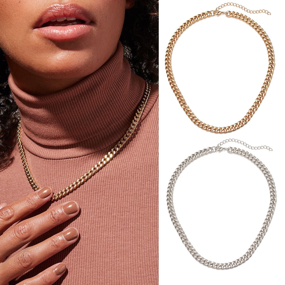 Picture of Fashionable Necklace Chain Necklace Link Punk For Women - Gold