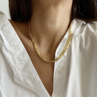 Picture of Fashionable Necklace Chain Necklace Link Punk For Women - Gold