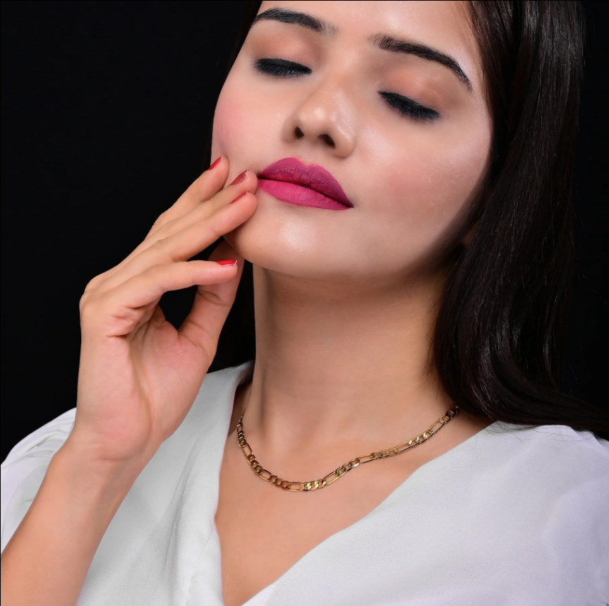 Picture of Classic Cuban stylish Simple Chain For Woman - Gold