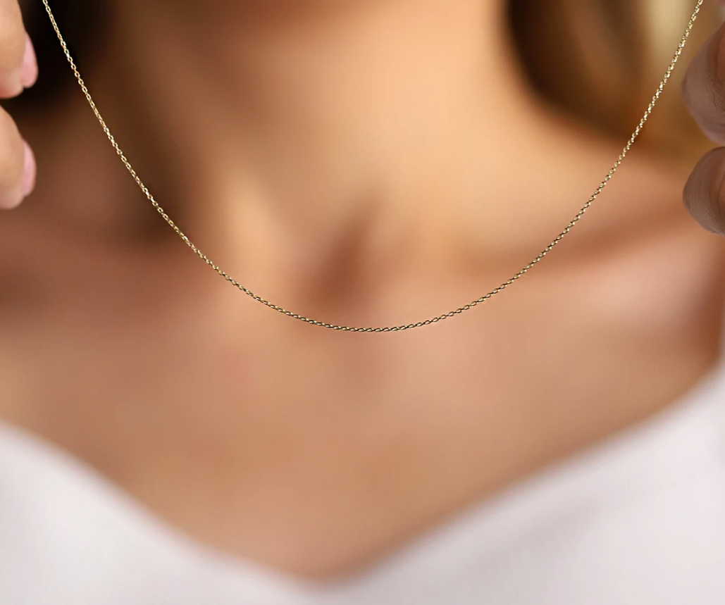 Picture of Thick Chain Necklace- Stylish Steel - Fashionable For Women - Gold