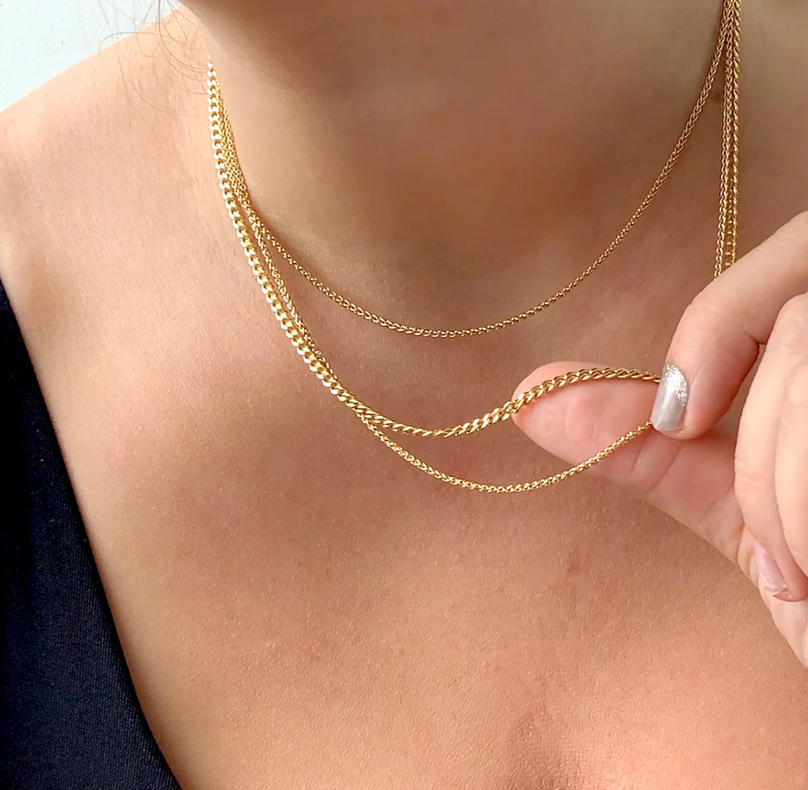 Picture of Simple Steel Necklace Fashionable- Necklace For Women - Gold