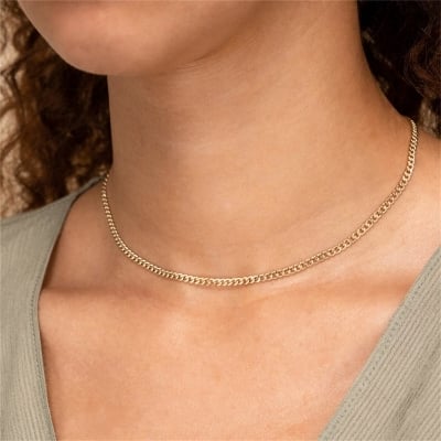 Picture of Fashion Necklace For Women Stainless Steel Jewelry - Gold