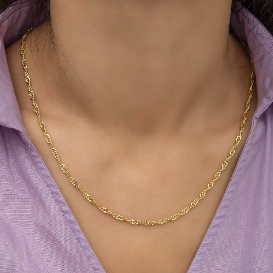 Picture of Rofe Women's Necklace Fashion Simple Necklace For Women - Gold