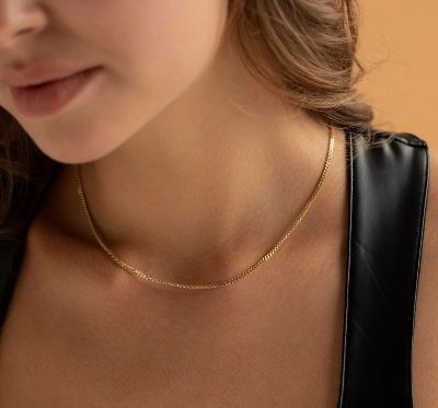 Picture of Supper Quality Cool Simple Chain Necklace For Women - Gold