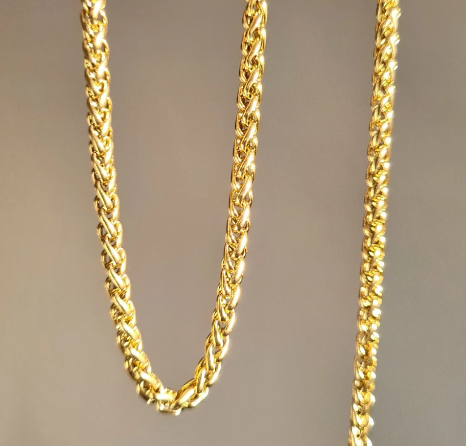Picture of Round Box Chain Necklace For Women/Girls - Gold