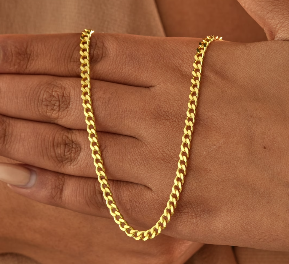 Picture of Necklace Chain Necklace Link Punk For Women - Gold