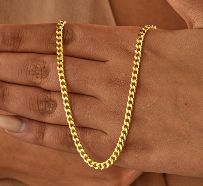 Picture of Necklace Chain Necklace Link Punk For Women - Gold