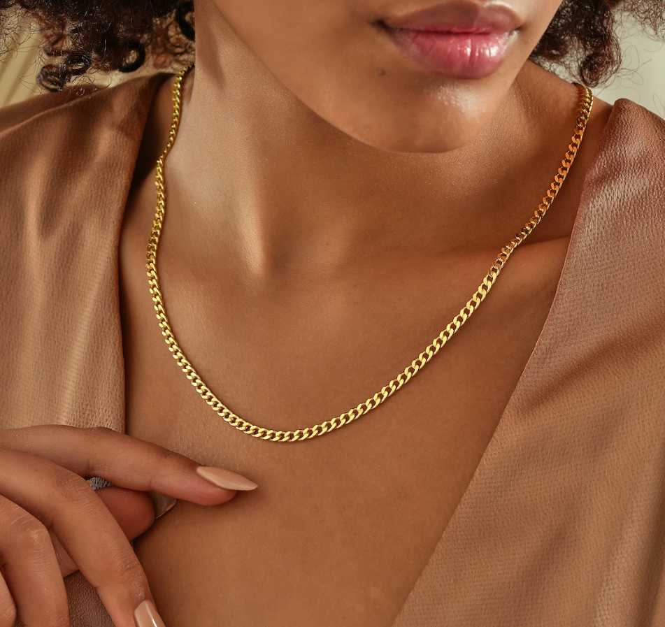 Picture of Necklace Chain Necklace Link Punk For Women - Gold