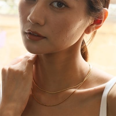 Picture of Fashionable Round Snake Chain For Women - Gold