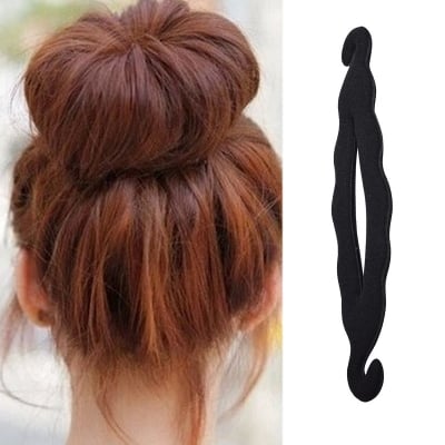 Picture of Magic Beauty Hair Hairstyle Foam Pearl Sponge Donut Maker Ponytail Bun Maker Twister - Black