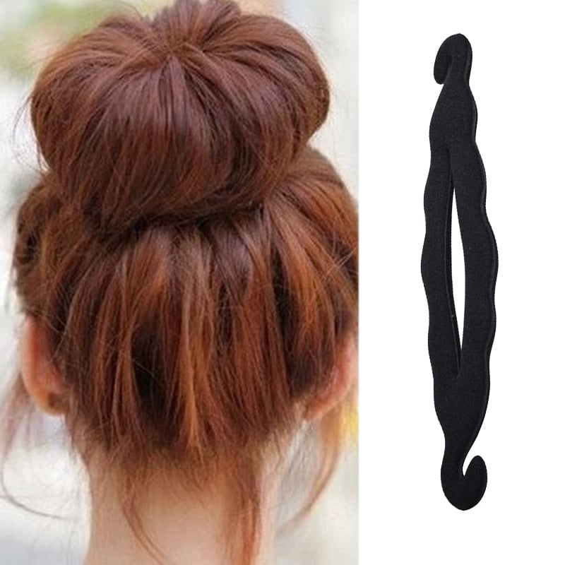 Picture of Women Magic Foam Sponge Hairdisk Hair Clip Accessories Styling Tools 2pic - Black