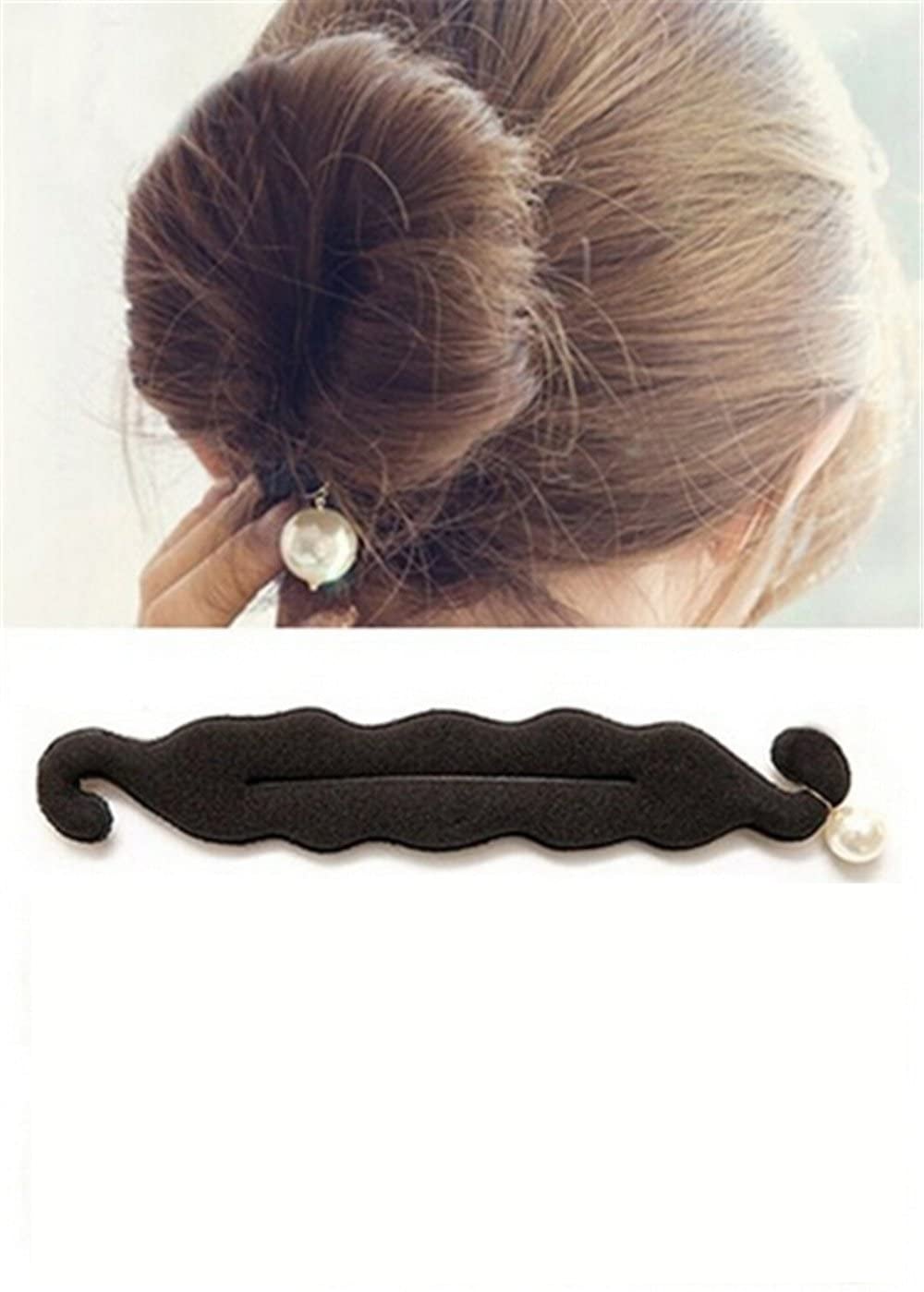 Picture of Women Magic Foam Sponge Hairdisk Hair Clip Accessories Styling Tools 2pic - Black