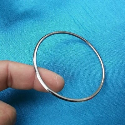 Picture of Thin Steel Fashionable Silver Bracelet For Men - Silver