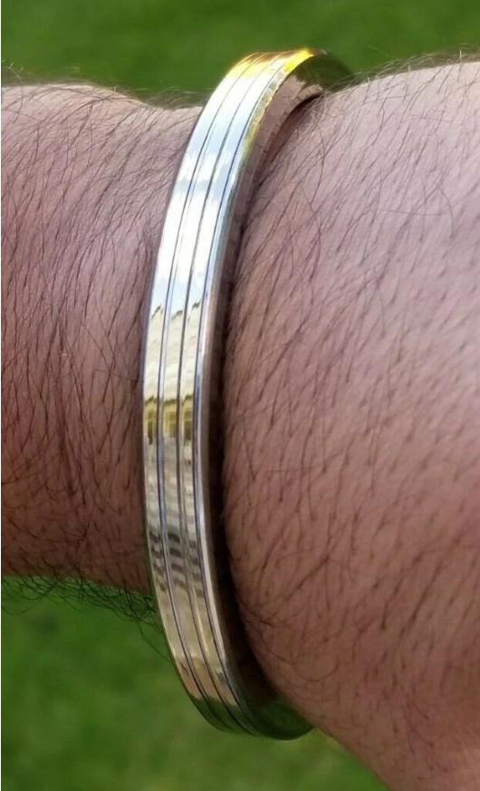 Picture of Good Quality Stainless Steel Round Bracelet For Men - Silver