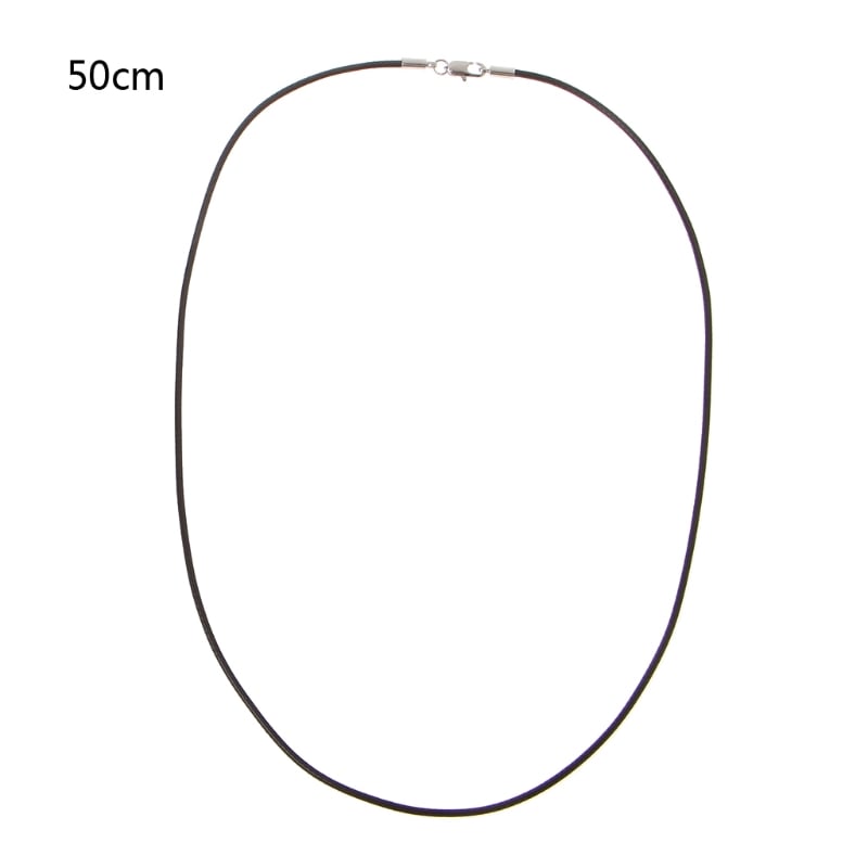Picture of Adjustable Black Korea    wire  Cord Chain String Necklace - Black