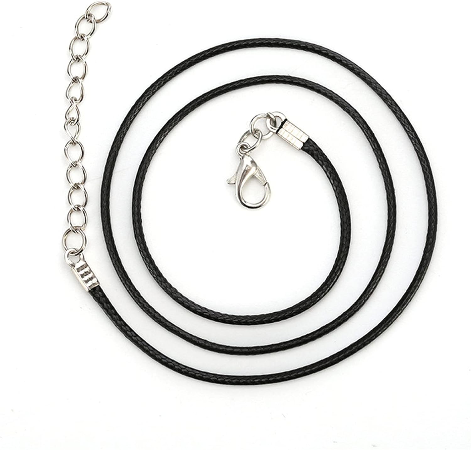 Picture of 2mm Black Leather Cord Necklace with Sterling bick Lobster