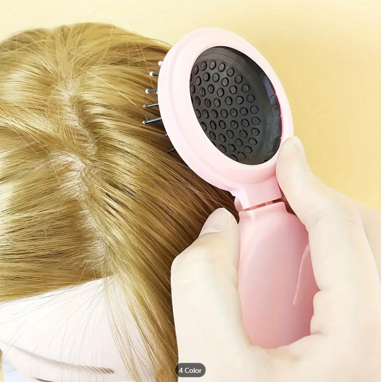 Picture of Cute Pocket-Sized Massage Hair Brush Women and Girls
