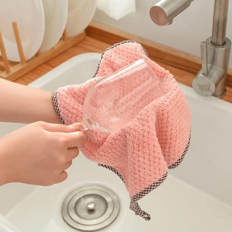 Picture of Cleaning ,Hangable Dish Washing Towels, Quick Dry Thicken Towel Rag Wipe for Kitchen & Bathroom, Pack of-3