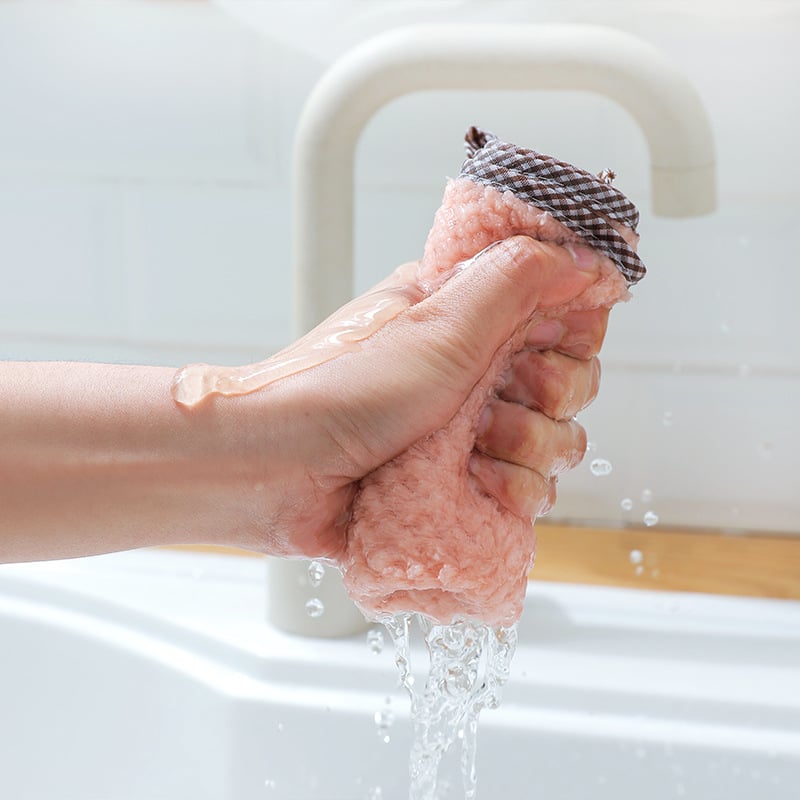 Picture of Kitchen Supplies Absorbent Hanging Towel Coral Fleece Tea Towel- 2Pcs