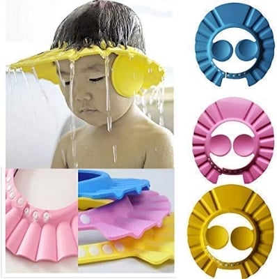Picture of Safe Soft Bathing Baby Shower Cap Wash Hair For Children Shower Cap