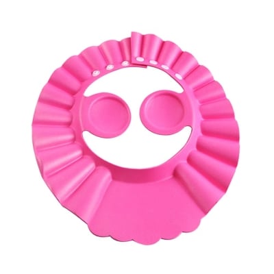 Picture of Foam Multicolor Baby Bath Shower Cap With Soft Material For Protecting Eyes And Ears- Multicolor - Pink