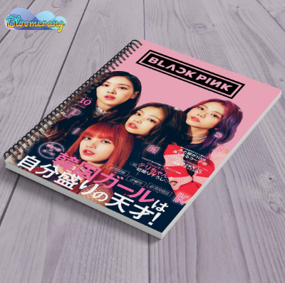 Picture of A5 Painting Spiral BlackPink Notebook Coil Landscape Aesthetic Classroom Student School Office Supplies