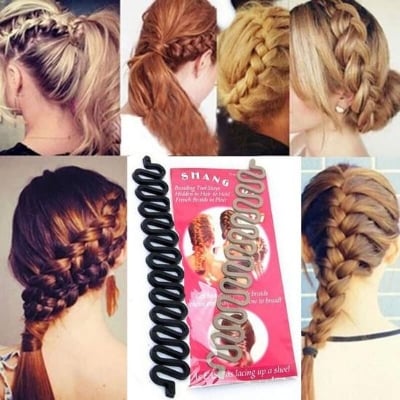 Picture of Hair Styling Tool Magic French Twist Braiding Maker Roller Stick Bun Maker Stick - Black
