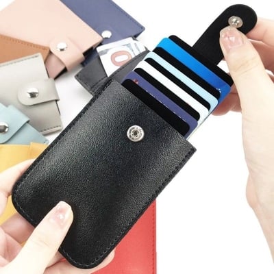 Picture of Men's Thick Card Holder Multi-card Slot PU Card Holder - Black - Black