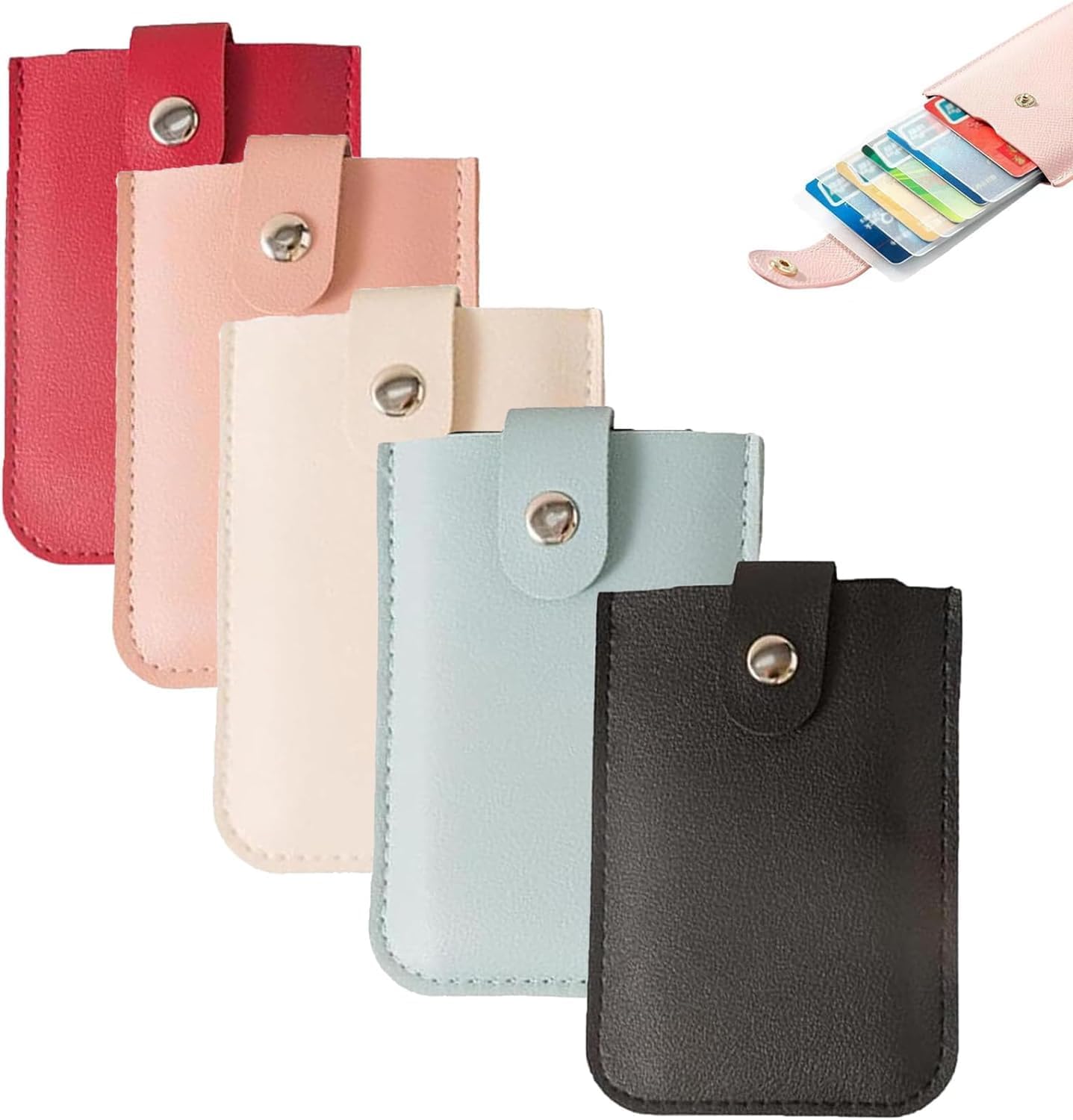 Picture of Men's Thick Card Holder Multi-card Slot PU Card Holder - Black - Black