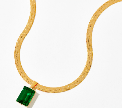 Picture of Fashion  Black/Blue Color Pendant Necklace For Women Luxury Design Chain For Girls - Gold