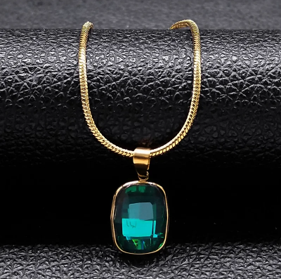 Picture of Simple Blue/Black Stone Light Luxury Women's Necklace Jewelry