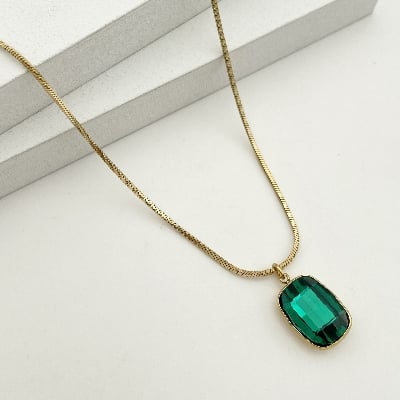 Picture of Simple Blue/Black Stone Light Luxury Women's Necklace Jewelry