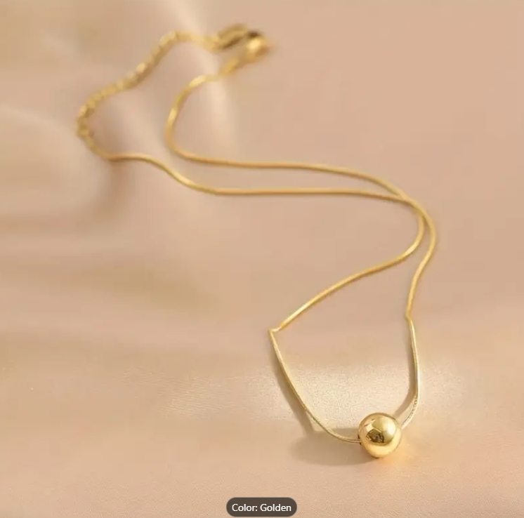 Picture of Stainless Steel Sweet Little Necklace For Women - Gold