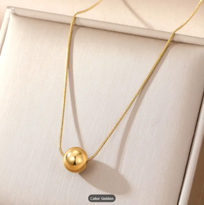 Picture of Stainless Steel Sweet Little Necklace For Women - Gold