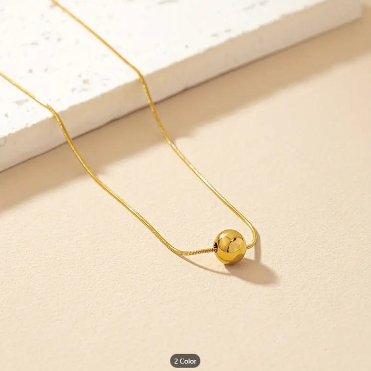 Picture of Stainless Steel Sweet Little Necklace For Women - Gold