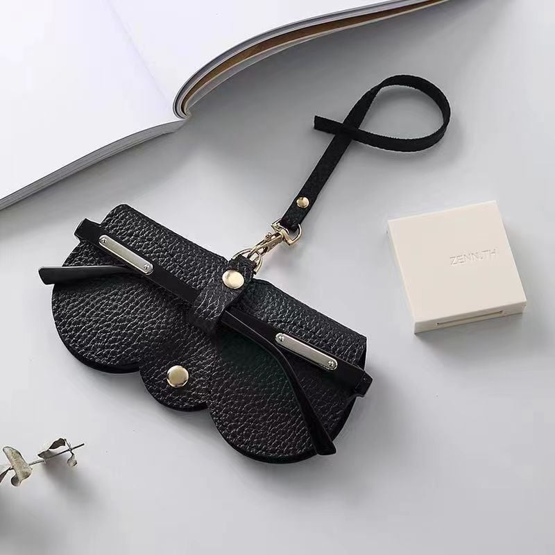 Picture of Fashion Durable Sunglasses Organizer Bag Holder - Portable PU Leather Sunglasses Storage Organizer